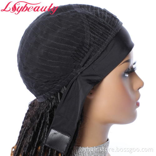 Latest Design 100 Human Hair Wig Goddess Locs Crochet Braiding With Human Hair Headband Wigs Honey Blonde Color Twist Braids Wig